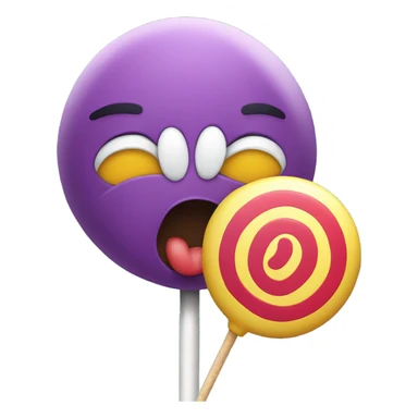 emoji sucking lolipop sticker