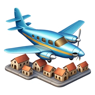small size plane old town sticker