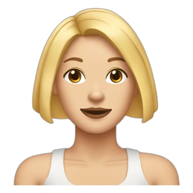 Blond lady with bob haircut sided by two pitbulls sticker