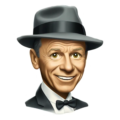 1960s sinatra with dollar signs for eyeballs sticker