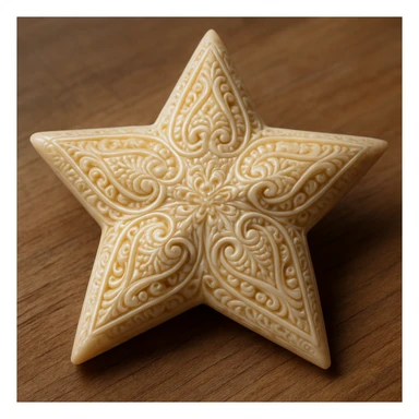 star carved from ivory sticker