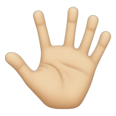 a hand with 4 fingers sticker