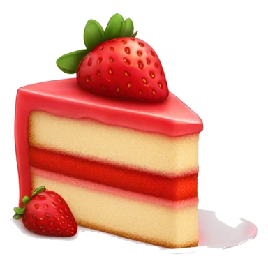 Strawberry cake slice sticker