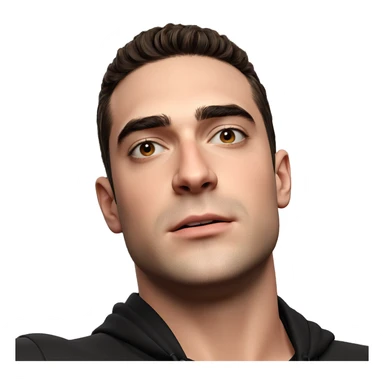 portrait of a male youth sticker