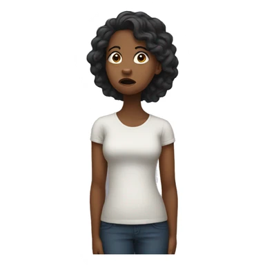 confused black woman sticker