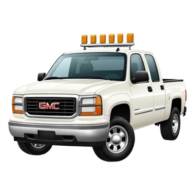 white gmc truck 4 door sticker