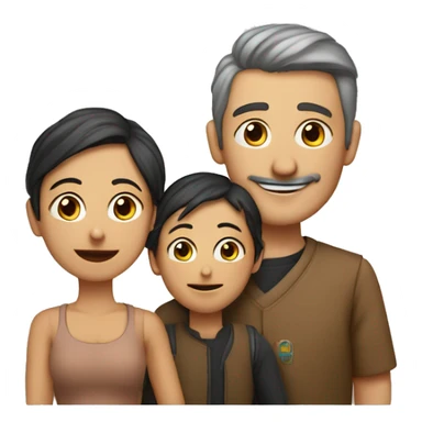 Famille avec deux efans garçonet fi sticker