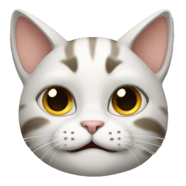 make a cat lauhing and pointing sticker