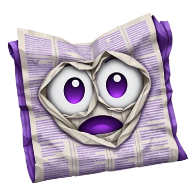 newspaper white and purple sticker