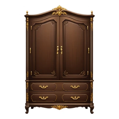 a vintage style wooden wardrobe sticker