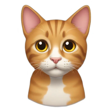 cat gives hart sticker