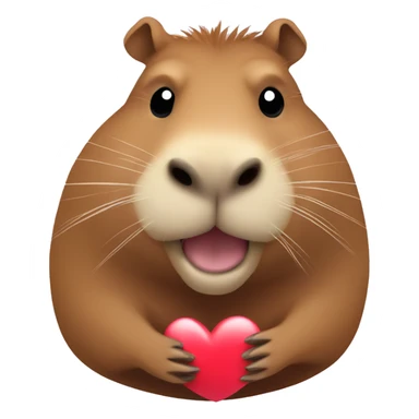 capybara with the heart sticker