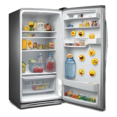 Fridge exterior with alphabet magnets  sticker