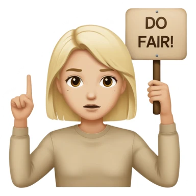 Guy protesting blonde girls sticker