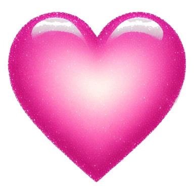 Sparkling pink heart sticker