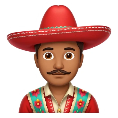 mexican mario with a red sombrero  sticker