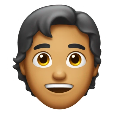 Awkward face, tanned skin, vivid facial expression sticker