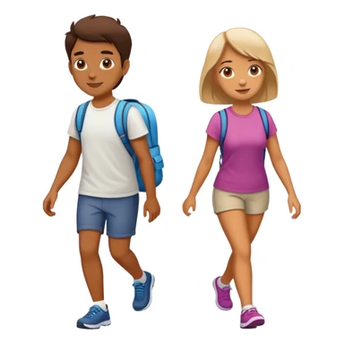 Two friends going for a walk sticker