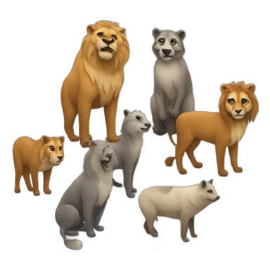 band of animals sticker