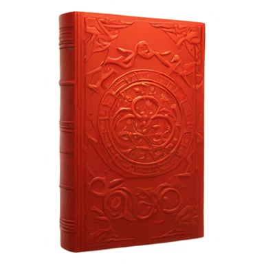 red magical elemental book sticker
