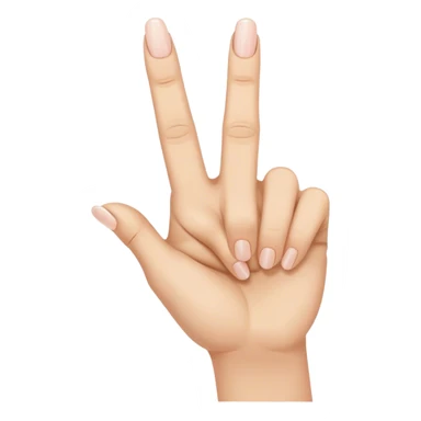 hand with index finger, middle finger and pinky finger rased ring finger and thumb connected sticker