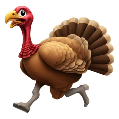 Turkey running a foot race sticker