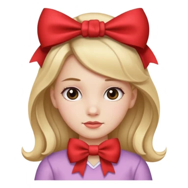 chica con lazo en en pelo sticker