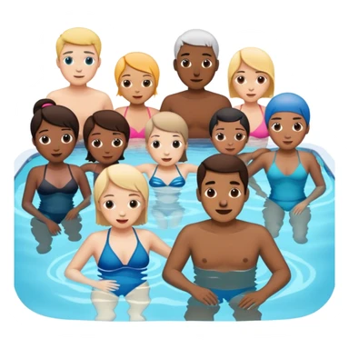 Una piscina llena de gente sticker
