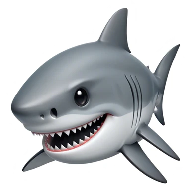 grey and black shark sticker