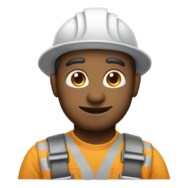 Construction worker man magician sticker
