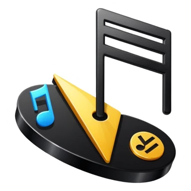 Nota musical negra sticker