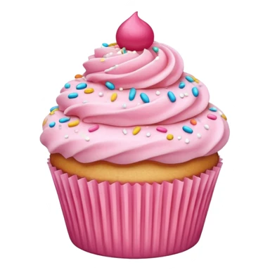 Cupcake with pink icing sticker