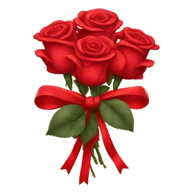 red roses with a red bow sticker