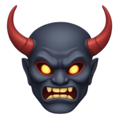 demon oni mask sticker
