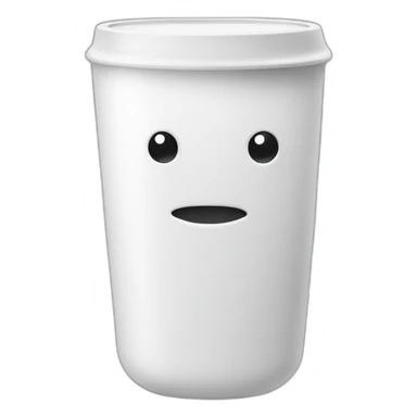 vaso blanco con tapa sticker