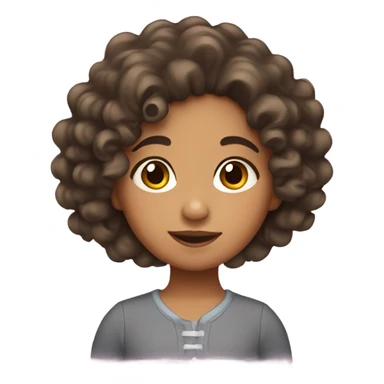 Hispanic Little girl with curly hair sticker