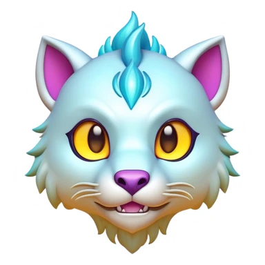 Clash of Clans aesthetic: Cinematic Playful Beast Emoji, rendered in a 3D vector-style similar to standard emojis with minimal shading and bold, simplified shapes. A compact, isometric mythical creature with wild, majestic features and fierce yet endearing eyes, softly glowing with a primal enchanted charm. Simplified yet unmistakably iconic, highly detailed and consistent, glowing with a soft radiant shine and high polish. Stylized with a touch of mythical wildness and a soft glowing outline, capturing the essence of a legendary beast with a friendly, playful allure! sticker