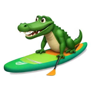 Gator eating paddleboard sticker