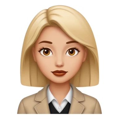 Female portrait with style sticker