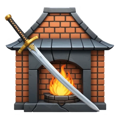 A samurai sword and a forge sticker