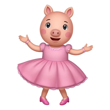 Peppa pig doing the griddy sticker