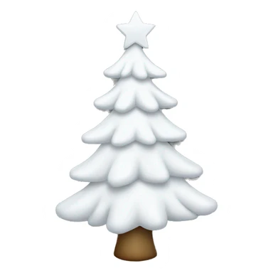 Christmas white tree sticker