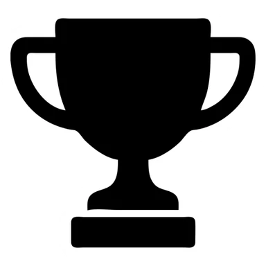trophy, solid filled icon style, strong silhouette sticker