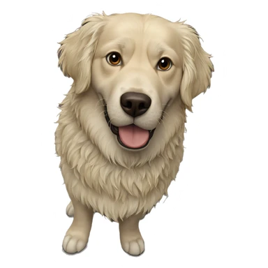 dog in tiled kitchen scene sticker