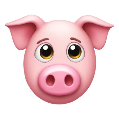 Pink heart with pig nose  sticker