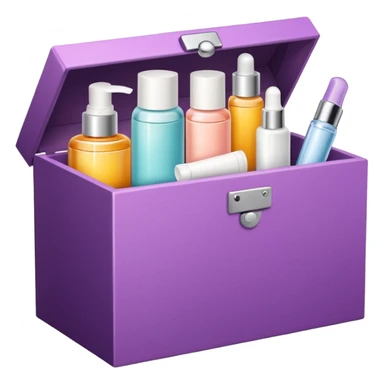 Beauty box with skincare sticker