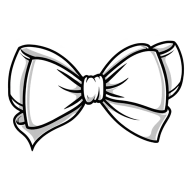 White bow sticker