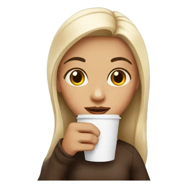 Girl with coffee cup  sticker