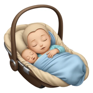 Baby sleeping in car sticker