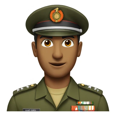 Indian army officer sticker